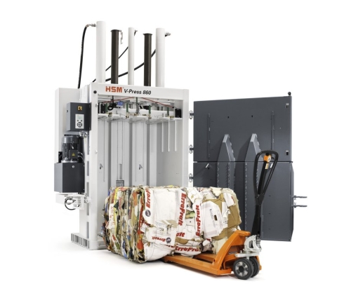 HSM V-PRESS 860 L 免棧板式-直立式廢棄物壓縮打包機
