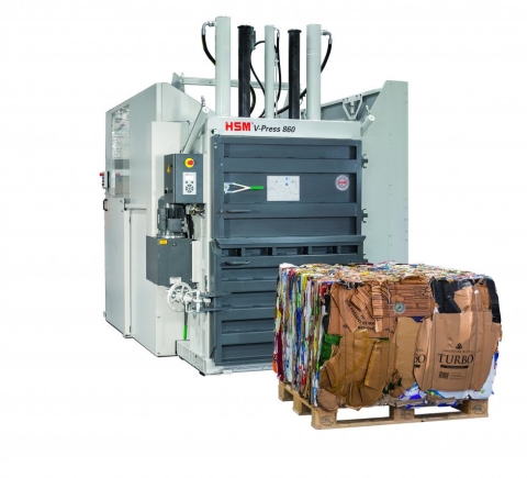 HSM V-PRESS 860 TimeSave 省時型-直立式廢棄物壓縮打包機